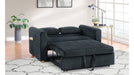 Black Fabric Loveseat Sleeper