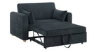 Black Fabric Loveseat Sleeper