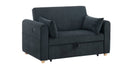 Black Fabric Loveseat Sleeper