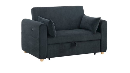 Black Fabric Loveseat Sleeper