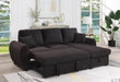 Black Fabric Sectional Sleeper Sofa