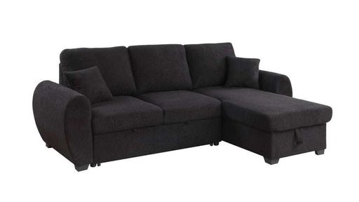 Black Fabric Sectional Sleeper Sofa