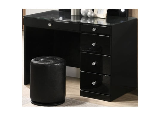 Black Wood Vanity Desk