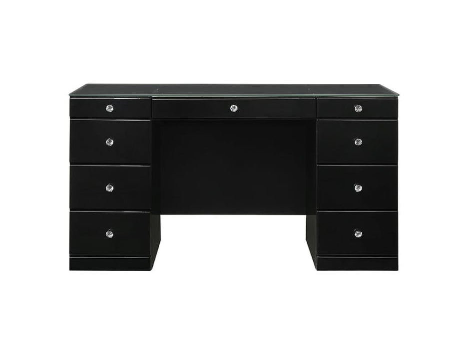 Black Wood Vanity Desk