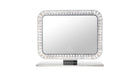 Bling landscape vanity mirror with crystal-style frame on a stand