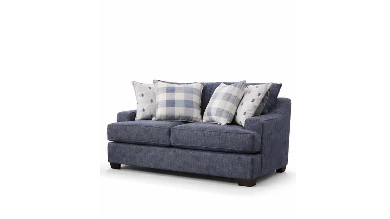 Bluesky Blue Chenille Sofa & Loveseat Set