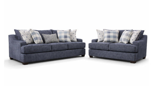 Bluesky Blue Chenille Sofa & Loveseat Set