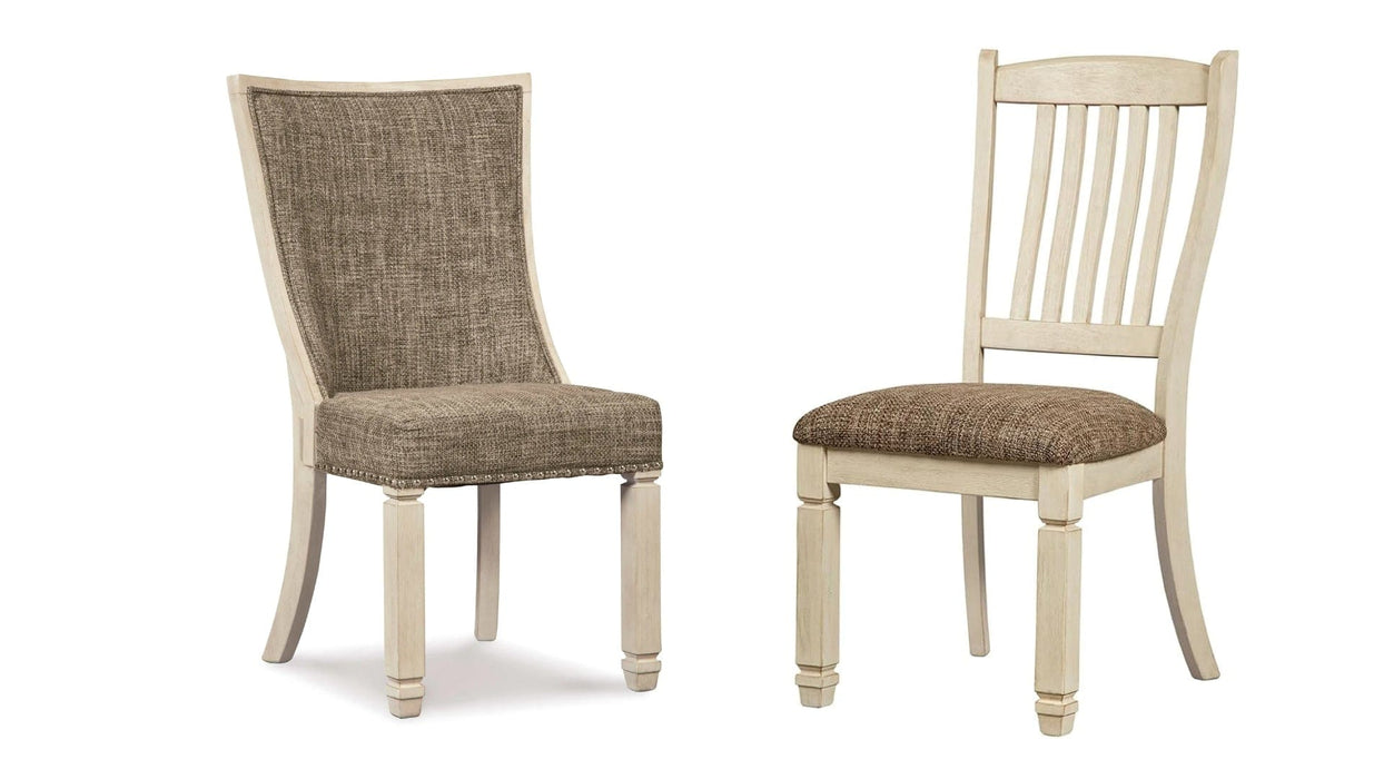 Bolanburg Beige Wood And Upholstered Standard Height 7pc Dining Table