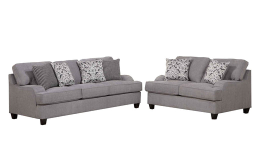 Bringham Gray Polyester Sofa & Loveseat Set