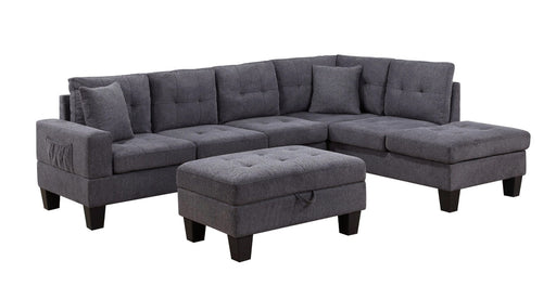 Briscoe Gray Fabric Sectional Sofa