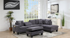 Briscoe Gray Fabric Sectional Sofa