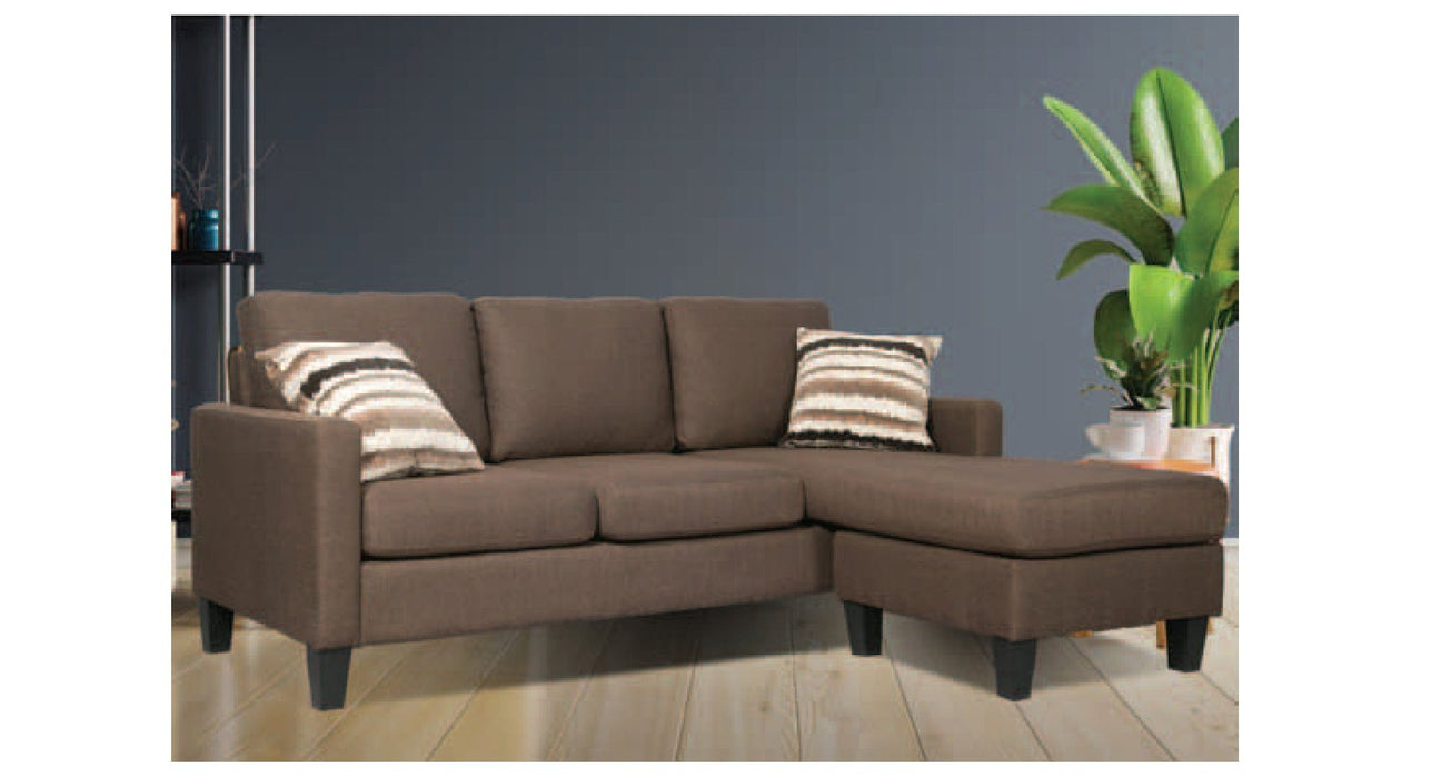 Brown Fabric Sectional Sofa