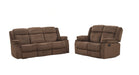 Brown Fabric Sofa & Loveseat Set