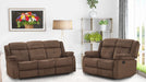 Brown Fabric Sofa & Loveseat Set