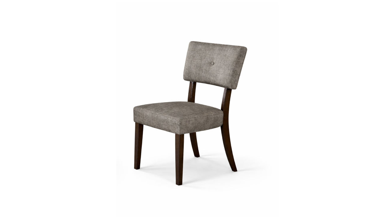 Brown Wood And Upholstered Standard Height 5pc Dining Table & Chair S