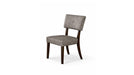 Brown Wood And Upholstered Standard Height 5pc Dining Table & Chair S