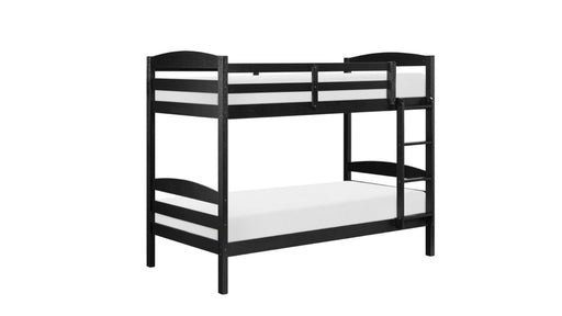 Brown Wood Twin Over Twin Bunk Bed