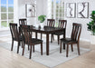 Brunswick Brown Wood Counter Height 7pc Dining Table & Chair Set