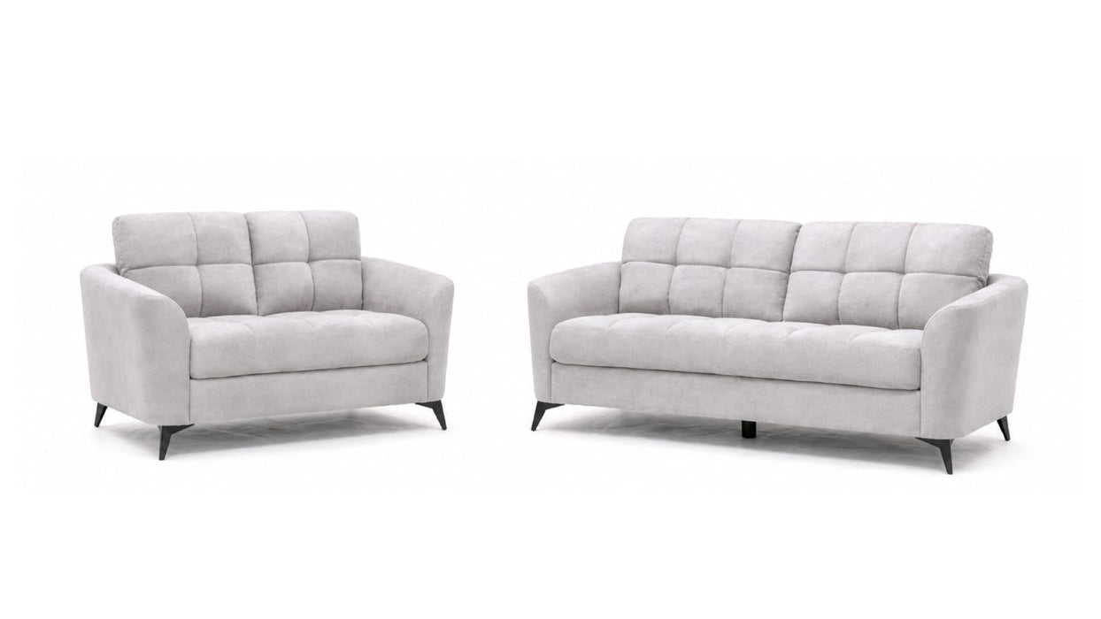 Callie Gray Velvet Sofa & Loveseat Set