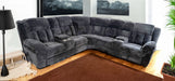 Carter Gray Fabric Reclining Sectional
