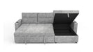 Charles Gray Fabric Sectional Sleeper Sofa