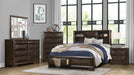 Chesky Brown Wood Queen Bed