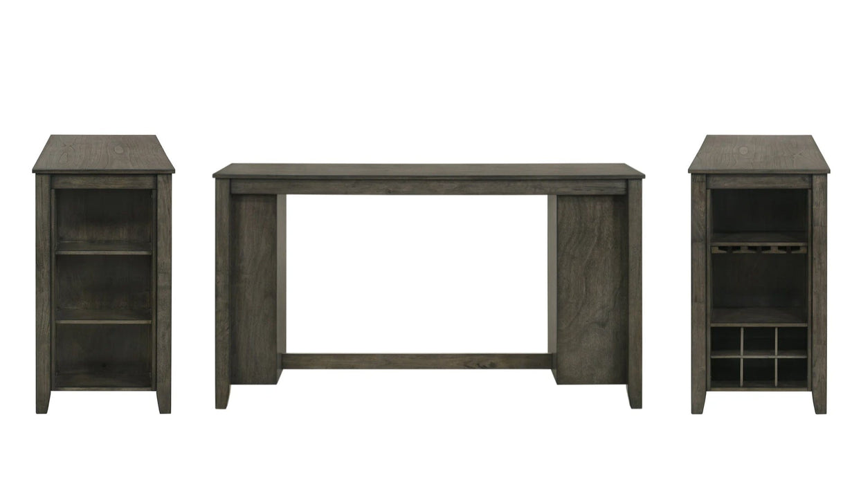 Churon Bar Brown Wood And Upholstered 3pc Set