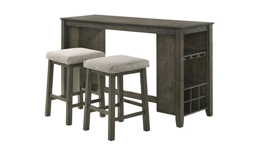 Churon Bar Brown Wood And Upholstered 3pc Set