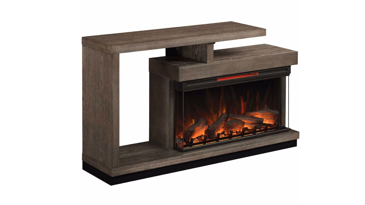 Classic Flame Gray Wood Fireplace TV Stand