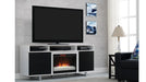 Classic Flame White Wood And Metal Fireplace TV Stand