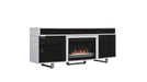 Classic Flame White Wood And Metal Fireplace TV Stand