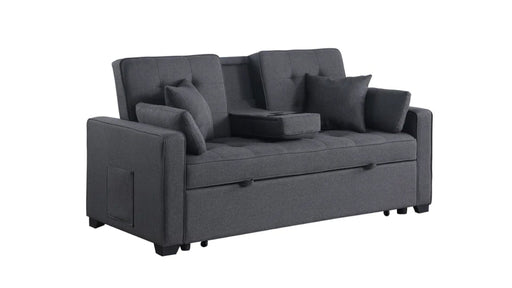 Cody Gray Linen Blend Sectional Sleeper Sofa