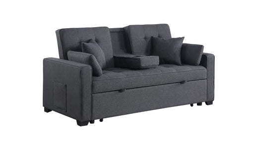 Cody Gray Linen Blend Sectional Sleeper Sofa