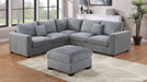 Corduroy Gray Corduroy Sectional Sofa