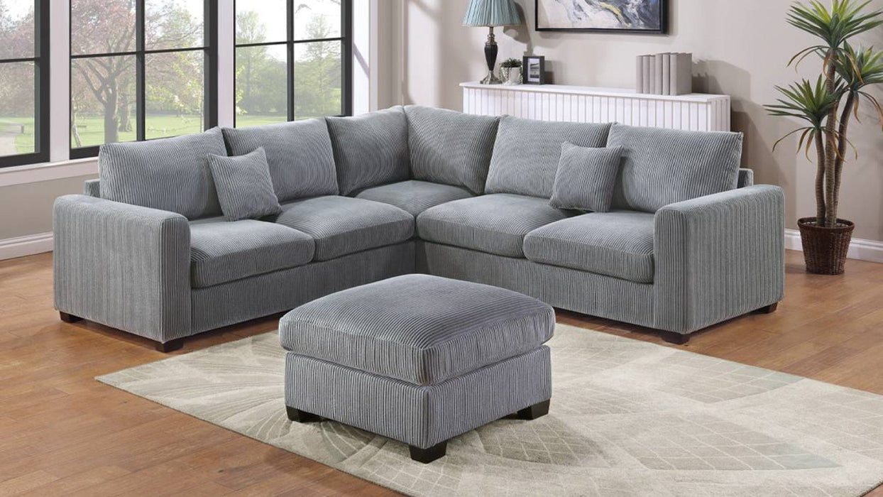 Corduroy Gray Corduroy Sectional Sofa