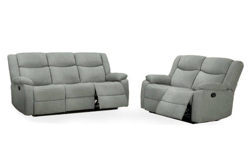 Cosmo Gray Fabric Reclining Sofa And Loveseat Set