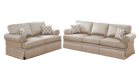 CozyCove Beige Polyfiber Sofa & Loveseat Set