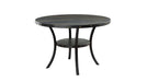 Crispin Blue Wood And Upholstered Counter Height 5pc Dining Table & C