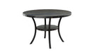 Crispin Blue Wood And Upholstered Counter Height 5pc Dining Table & C