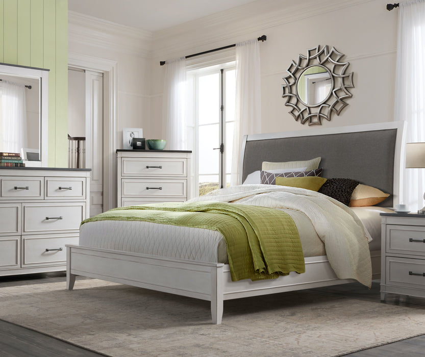 Del Mar White Wood Queen Bedroom Set