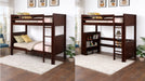 Dillon Brown Wood Twin Over Twin Bunk Bed
