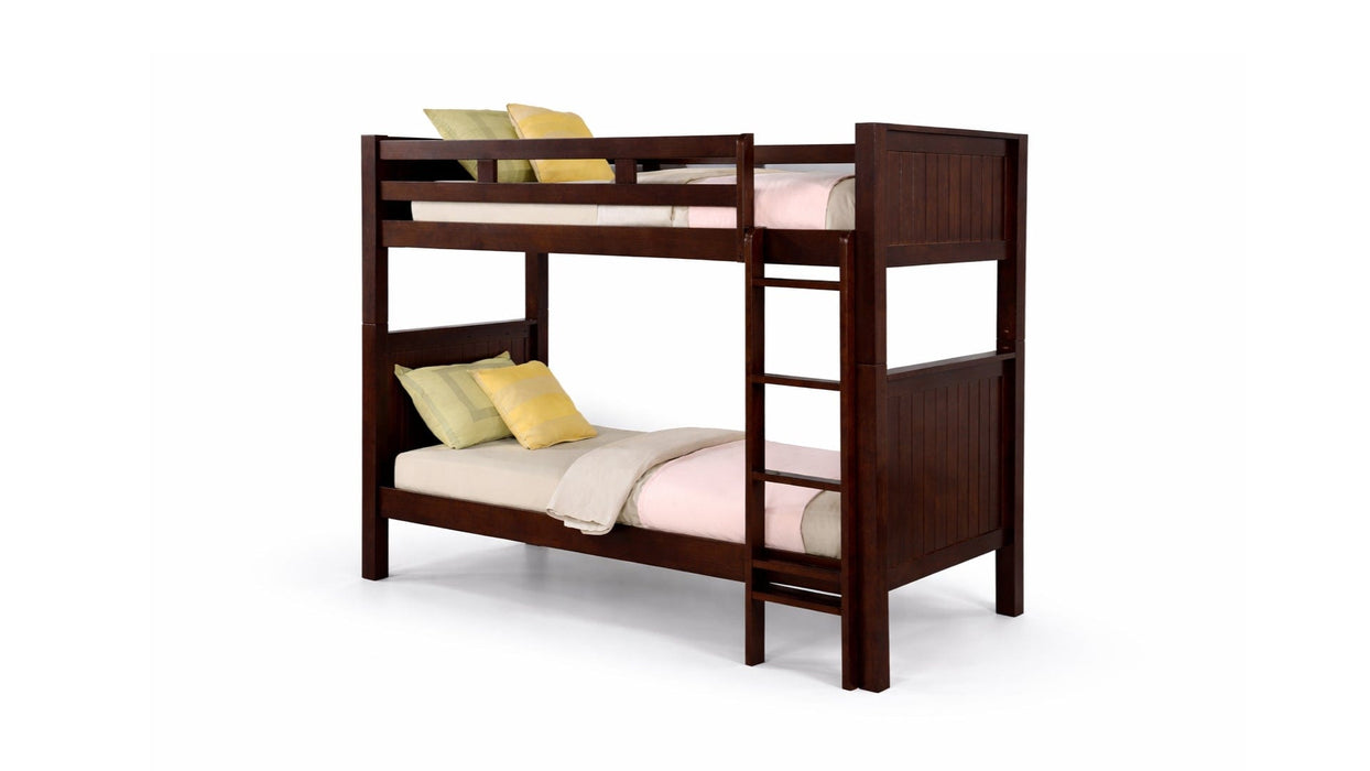 Dillon Brown Wood Twin Over Twin Bunk Bed