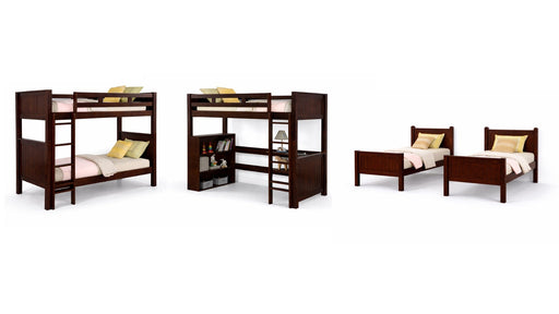 Dillon Brown Wood Twin Over Twin Bunk Bed