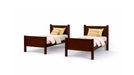 Dillon Brown Wood Twin Over Twin Bunk Bed