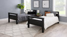 Dixon Black Wood Twin Over Twin Bunk Bed