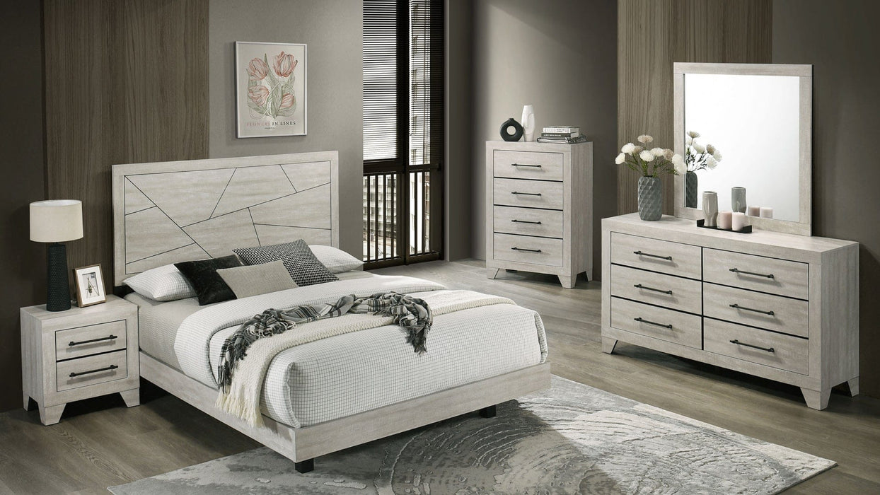 Dubuque Gray Wood Queen Bedroom Set