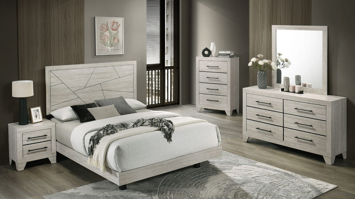 Dubuque Gray Wood Queen Bedroom Set
