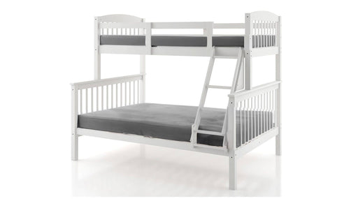 Eloise White Wood Twin Over Full Bunk Bed