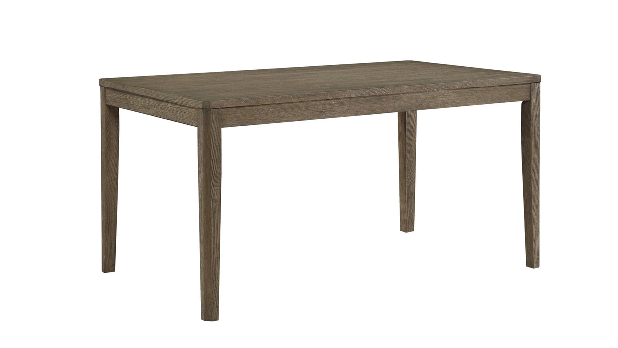 Emilia Brown Wood And Upholstered Standard Height 6pc Dining Table, C