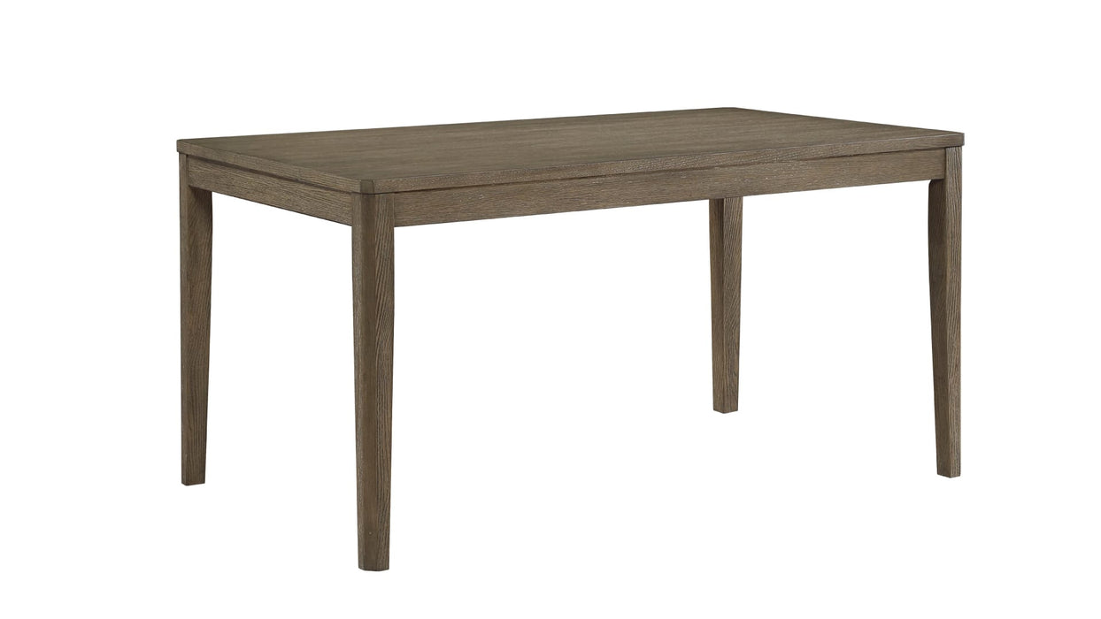 Emilia Brown Wood And Upholstered Standard Height 6pc Dining Table, C
